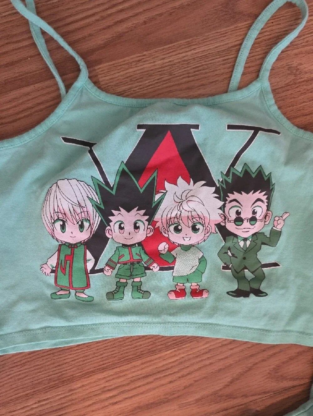 Hot Topic Mint Green Chibi Anime Crop Top & Shorts Set